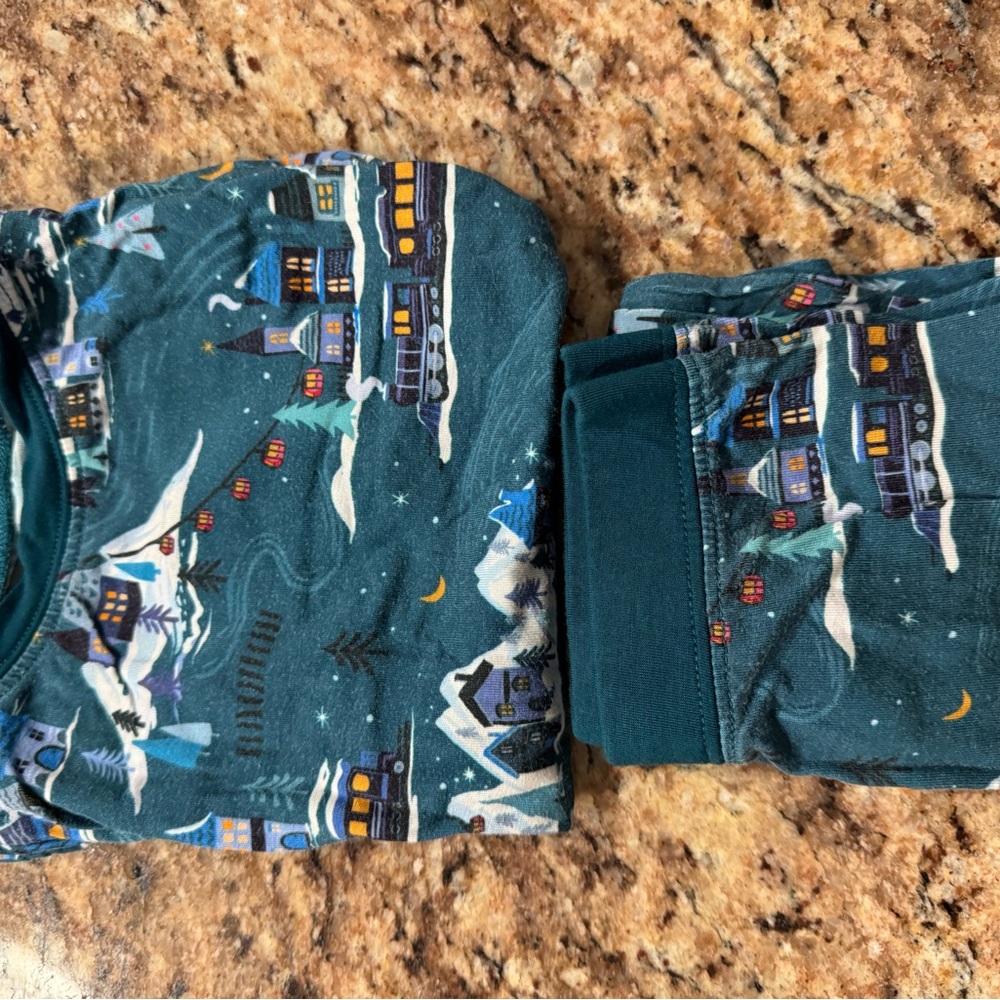 Little Sleepies Teal Winter Wonderland Pajama Set
